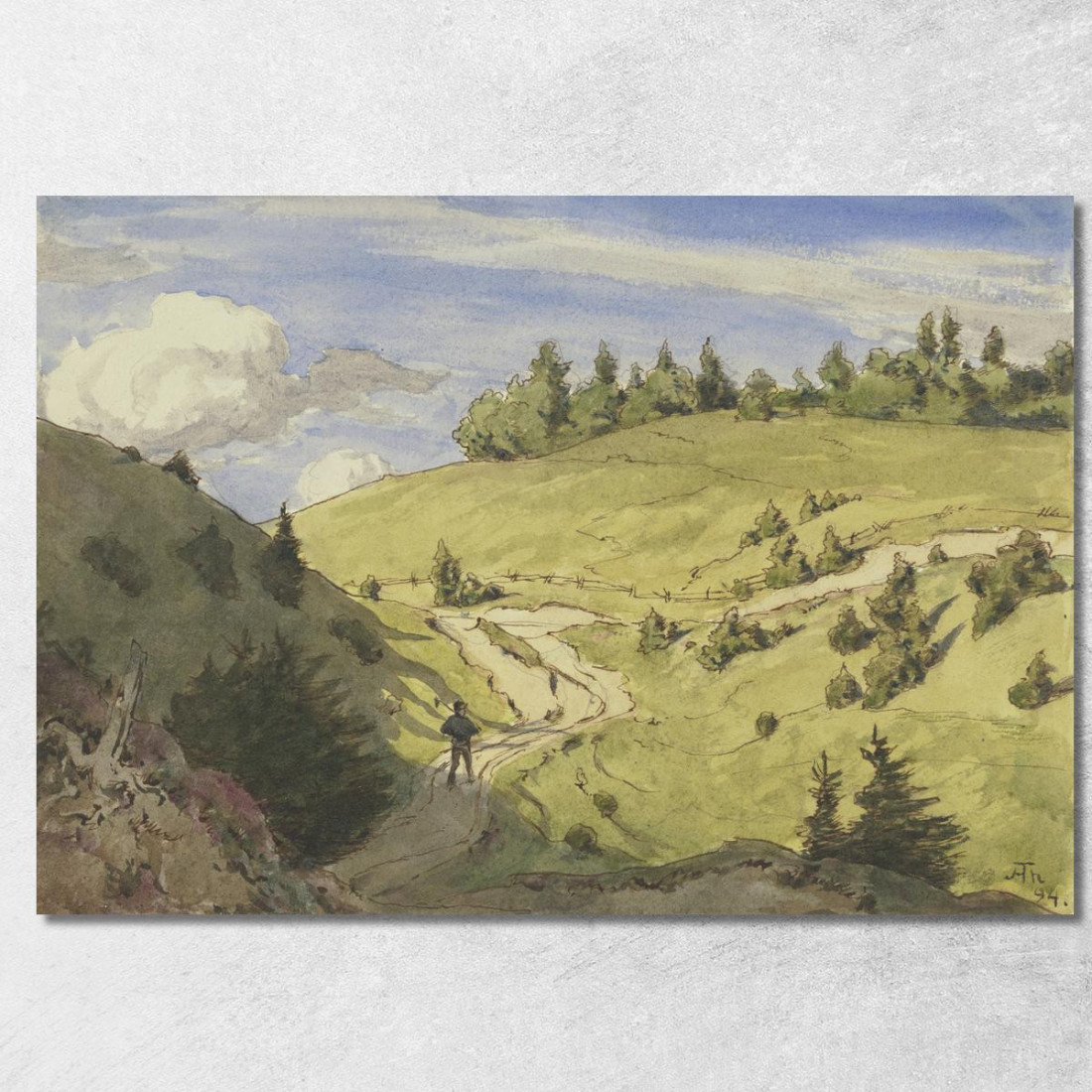 Paesaggio Nella Foresta Nera Hans Thoma hth47 quadro stampato su tela