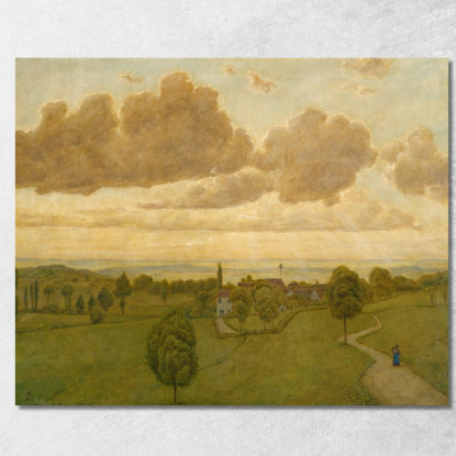 Paesaggio Hans Thoma hth48 quadro stampato su tela