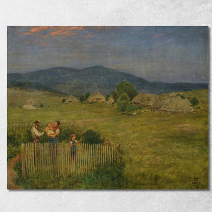 Piccolo Giardino Nella Foresta Nera Hans Thoma hth49 quadro stampato su tela