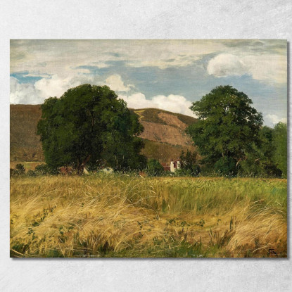 Prato Con Due Grandi Alberi Hans Thoma hth51 quadro stampato su tela