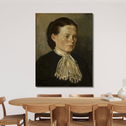 Ritratto Di Agathe Sorella Dell'Artista Hans Thoma hth58 quadro stampato su tela