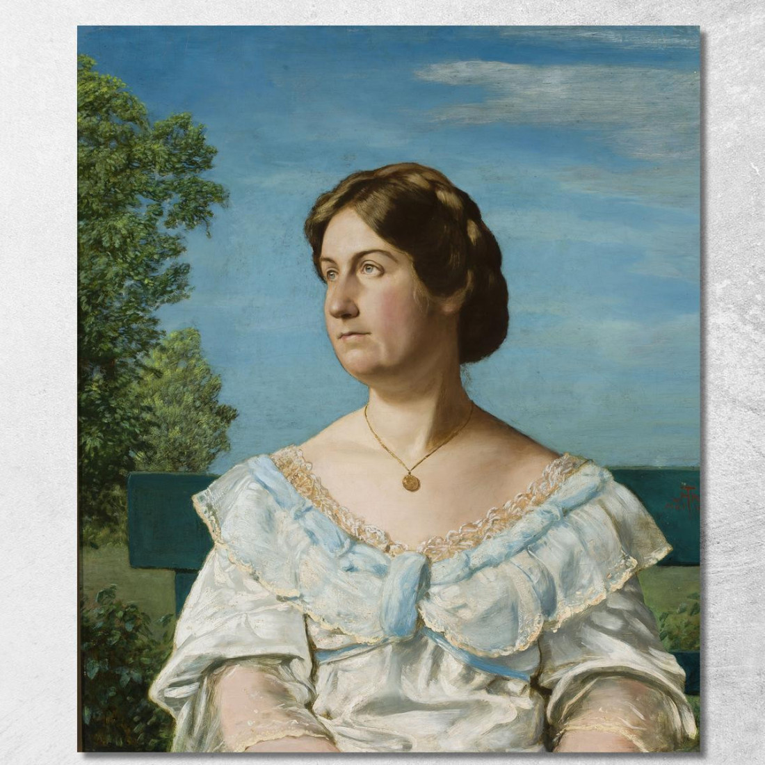 Ritratto Di Ella Blaue Figlia Adottiva Dell'Artista Hans Thoma hth60 quadro stampato su tela