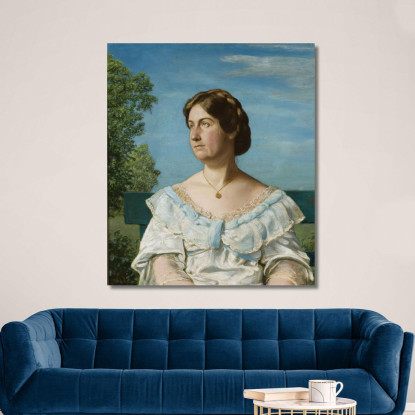 Ritratto Di Ella Blaue Figlia Adottiva Dell'Artista Hans Thoma hth60 quadro stampato su tela