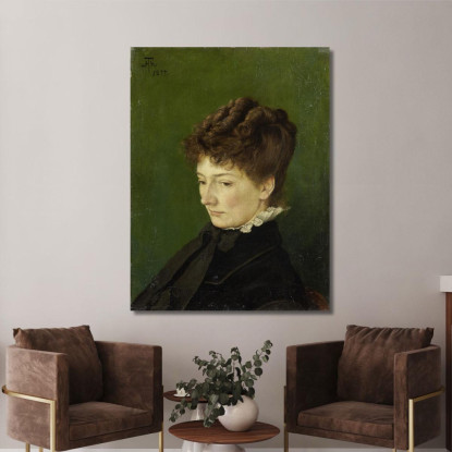Ritratto Di Ida Müller Nata Scholderer Hans Thoma hth61 quadro stampato su tela
