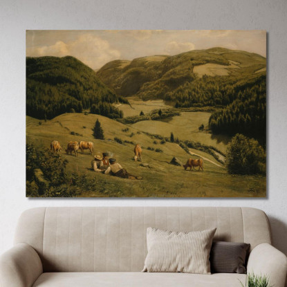 La Valle Dell'Alb Vicino A Sankt Blasien Hans Thoma hth75 quadro stampato su tela