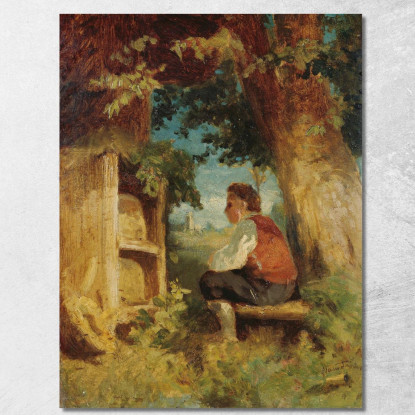L'Amico Delle Api Hans Thoma hth76 quadro stampato su tela