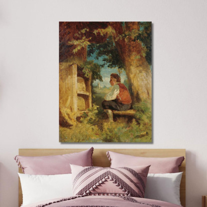 L'Amico Delle Api Hans Thoma hth76 quadro stampato su tela