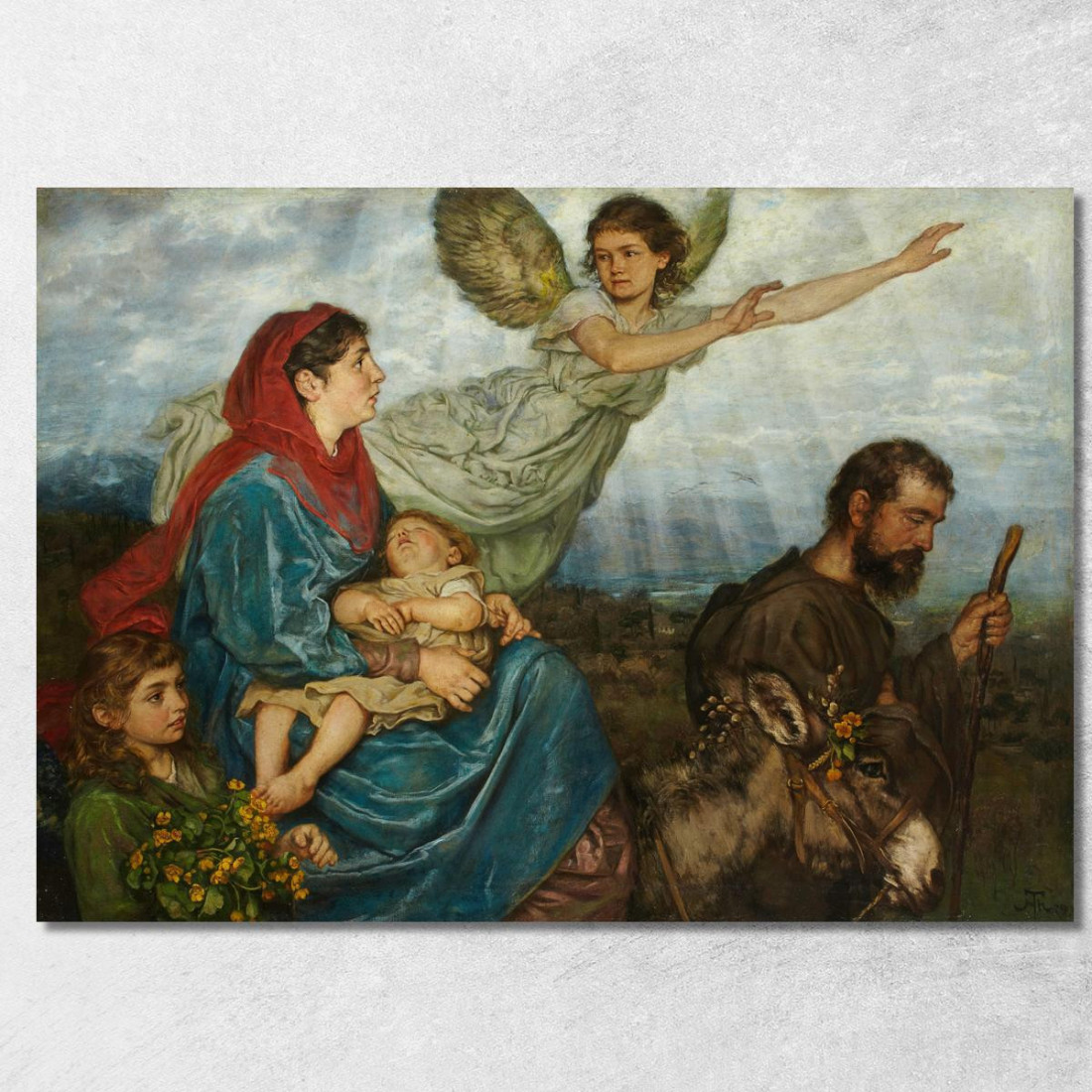La Fuga In Egitto Hans Thoma hth78 quadro stampato su tela