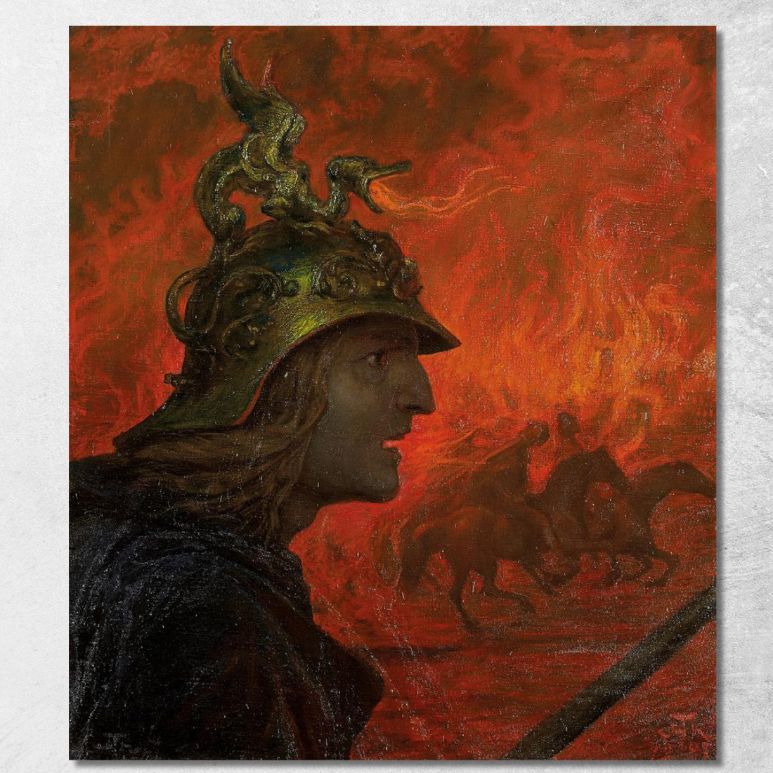 La Guerra Hans Thoma hth82 quadro stampato su tela