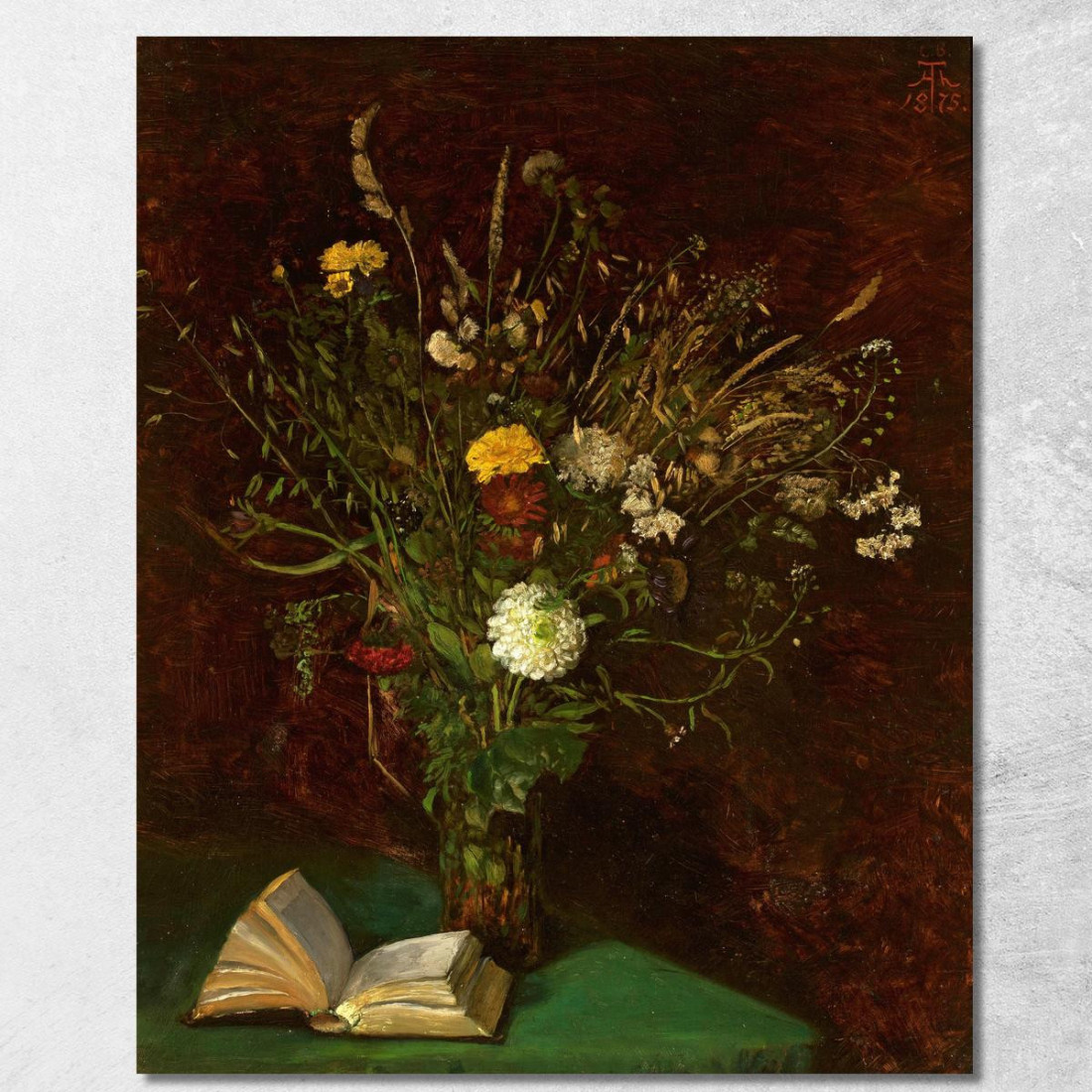 Vaso Con Fiori Hans Thoma hth86 quadro stampato su tela