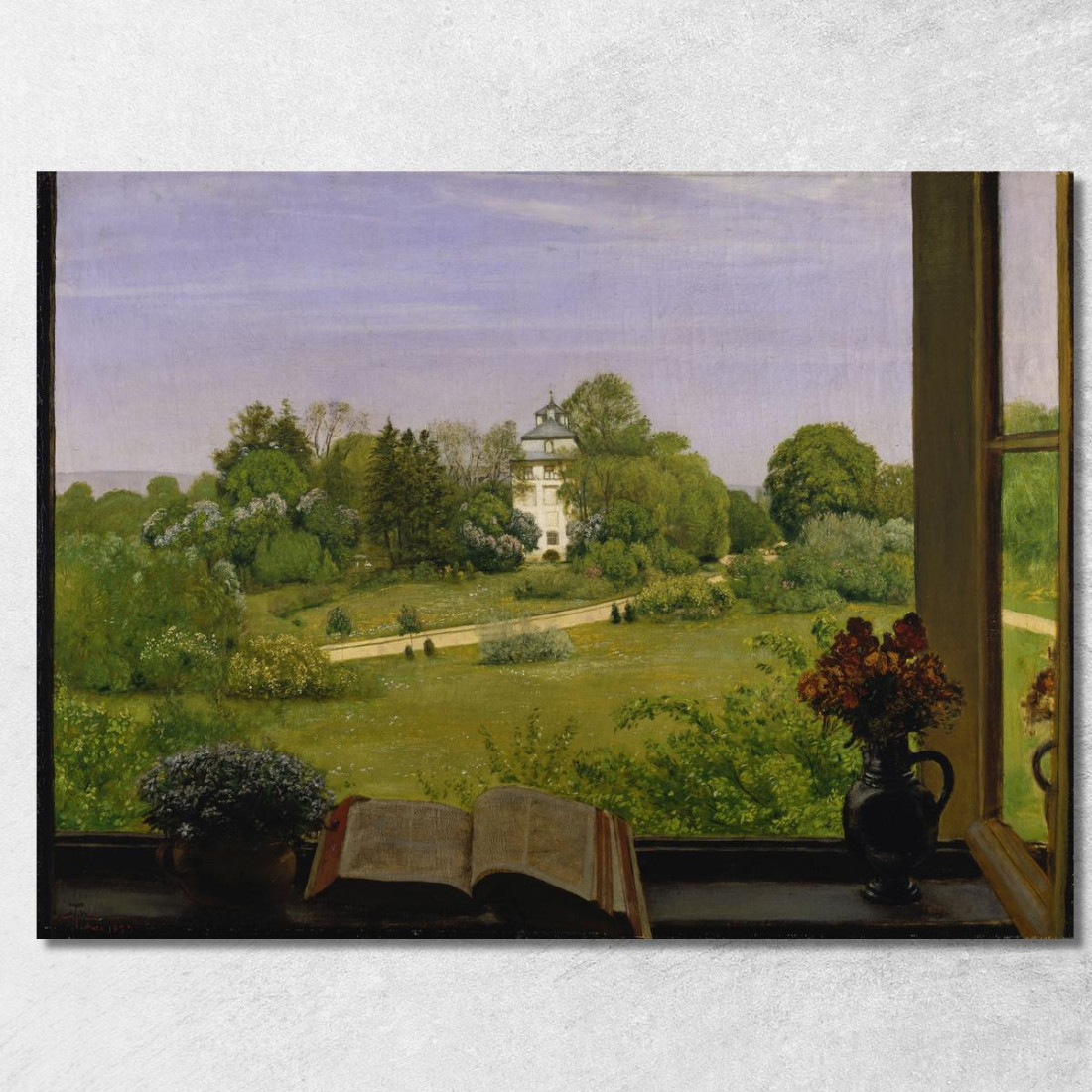 La Landa Desolata: Vista Sul Parco Di Holzhausen Hans Thoma hth90 quadro stampato su tela