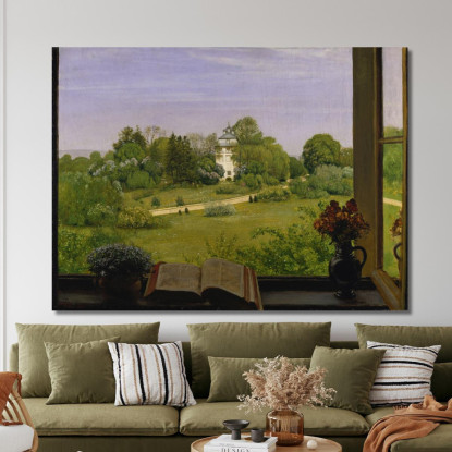 La Landa Desolata: Vista Sul Parco Di Holzhausen Hans Thoma hth90 quadro stampato su tela