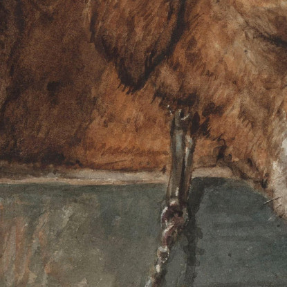 Kat Bespiedt Vogels Bij Een Slapende Hond Henriëtte Ronner-Knip hrk9 quadro stampato su tela