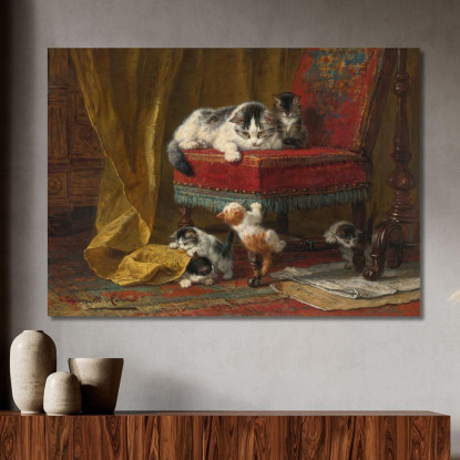 Orgoglio Materno 3 Henriëtte Ronner-Knip hrk15 quadro stampato su tela
