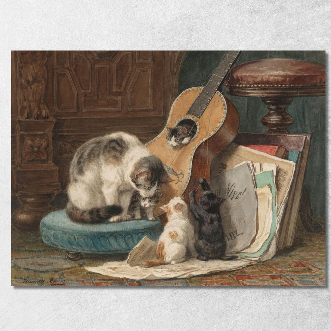 I Musicisti Henriëtte Ronner-Knip hrk22 quadro stampato su tela