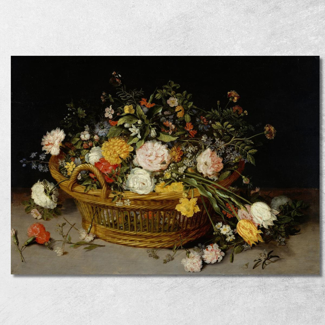 Un Cesto Di Fiori Jan Brueghel the Younger jby2 quadro stampato su tela