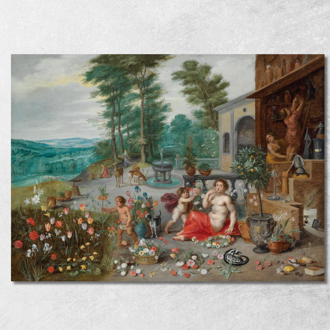 Un'Allegoria Dell'Olfatto Jan Brueghel the Younger jby11 quadro stampato su tela
