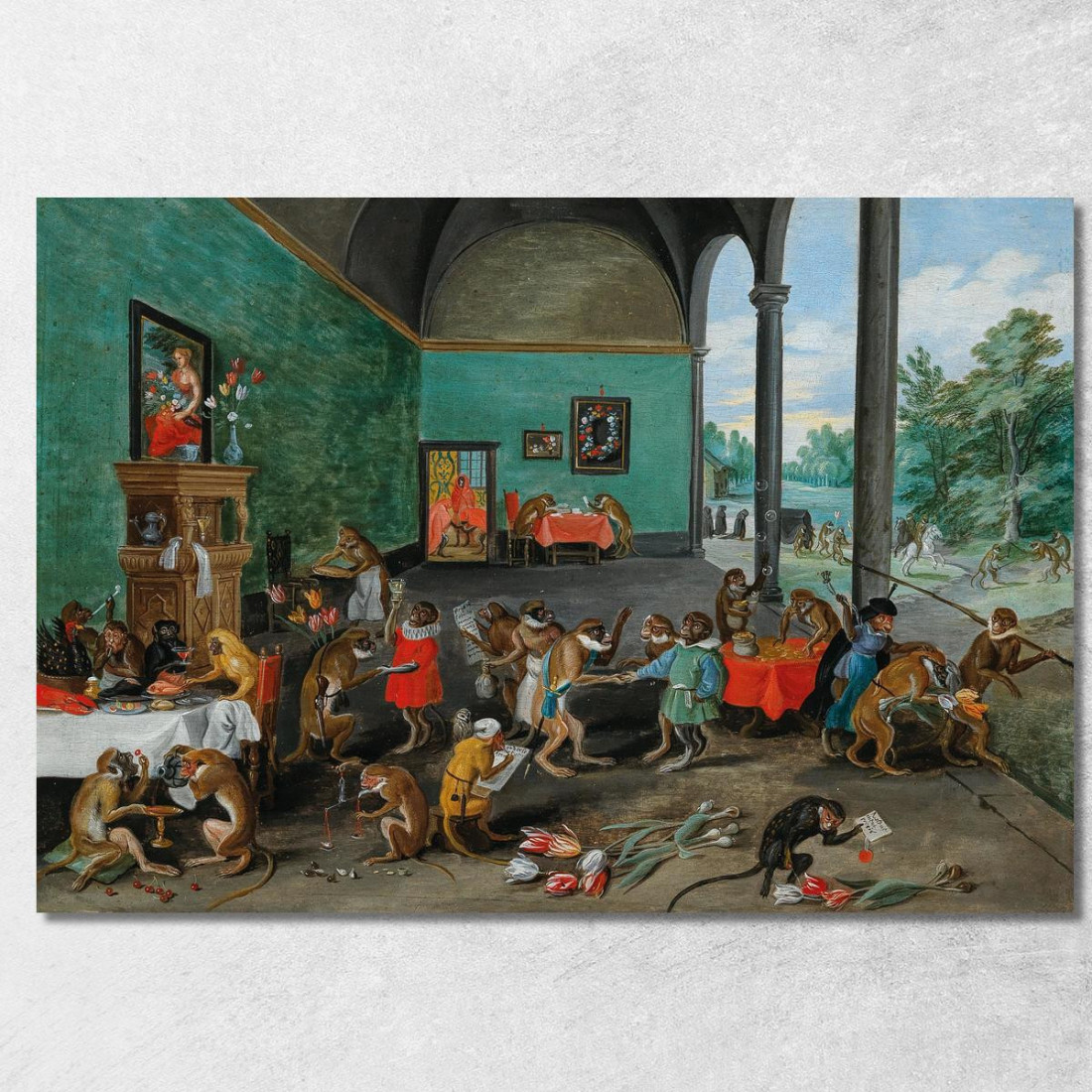 Un'Allegoria Della Tulipomania Jan Brueghel the Younger jby12 quadro stampato su tela
