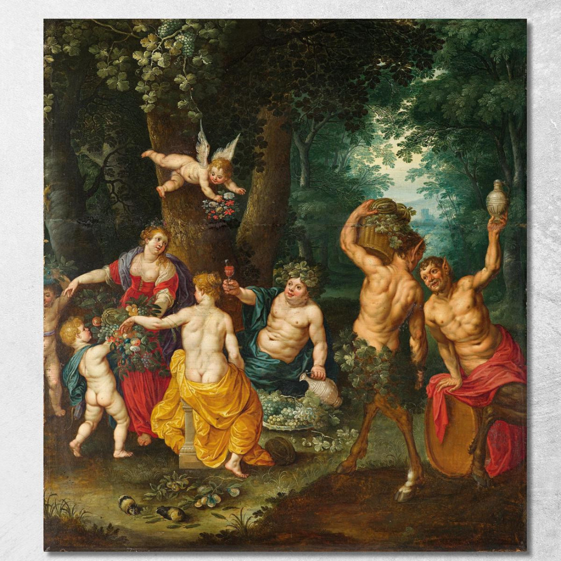 La Festa Di Bacco (Sine Cerere Et Baccho Friget Venus) Jan Brueghel the Younger jby36 quadro stampato su tela