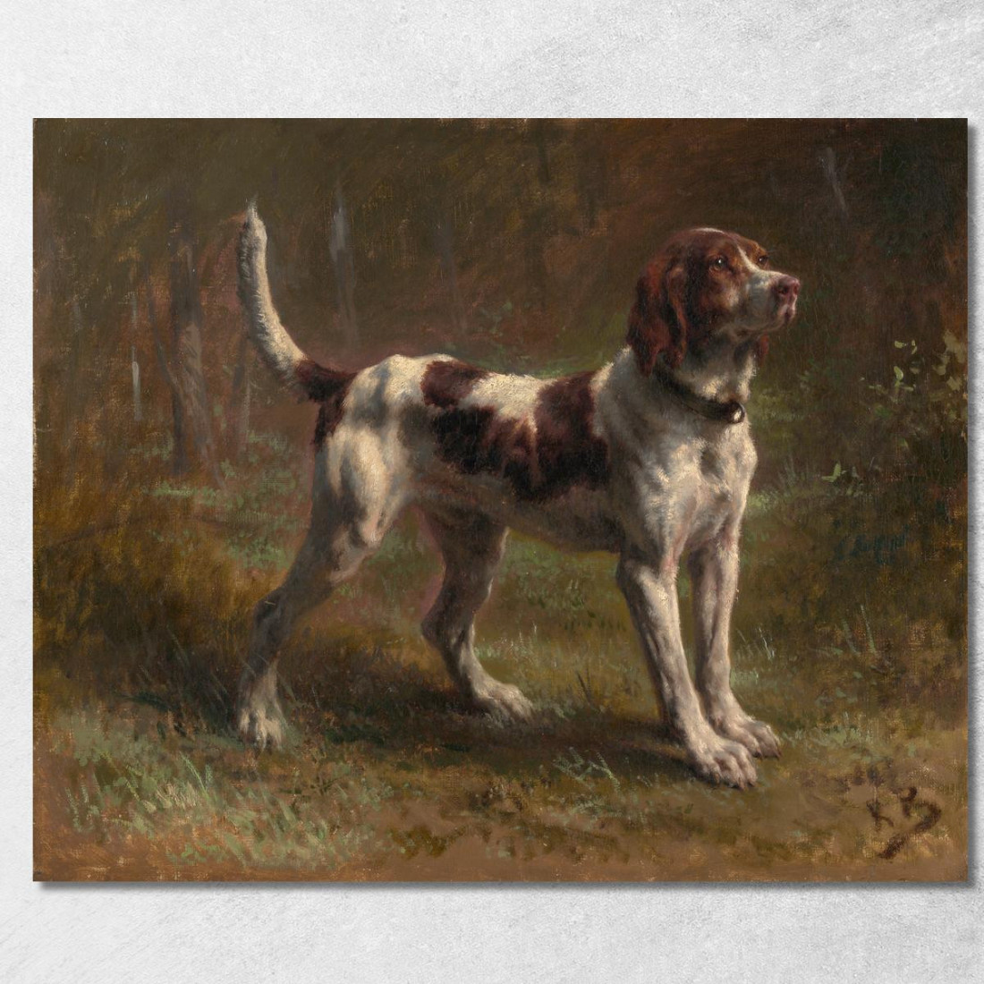 Un Cane Da Caccia Limier Briquet Rosa Bonheur rbn3 quadro stampato su tela