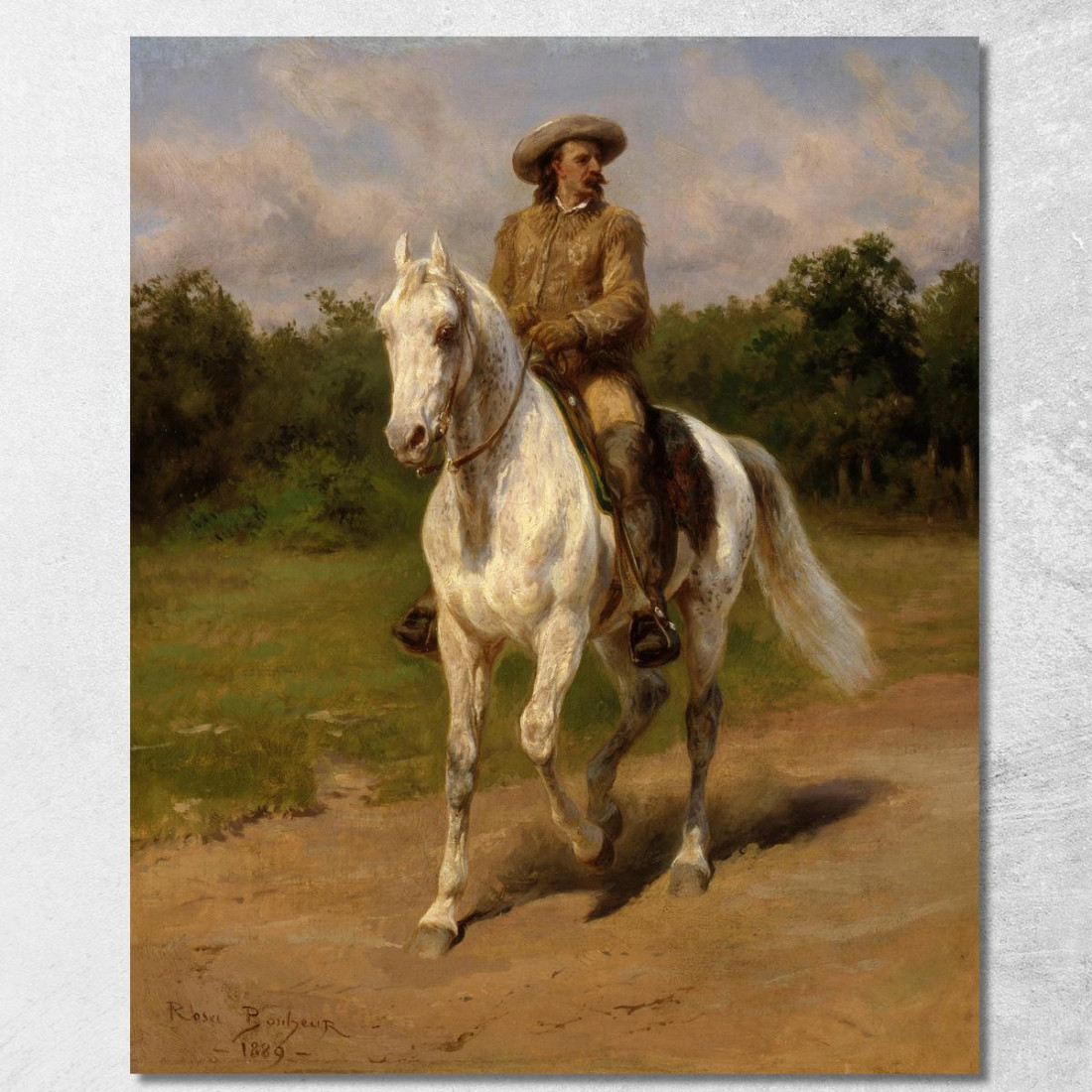 Colonnello William F. Cody (Buffalo Bill) Rosa Bonheur rbn12 quadro stampato su tela