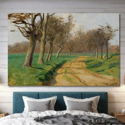 La Plaine Et Les Champs (Le Chemin Tournant À L'Entrée Du Bois) Rosa Bonheur rbn23 quadro stampato su tela