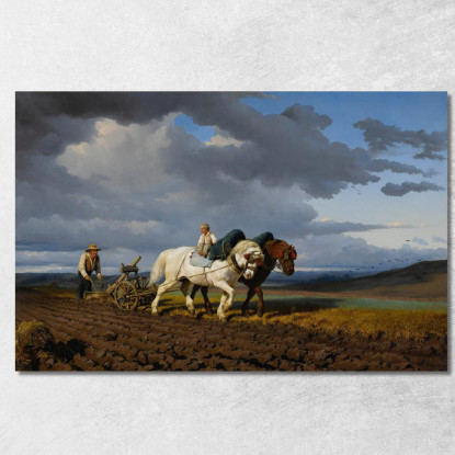 L'Aratura Rosa Bonheur rbn24 quadro stampato su tela