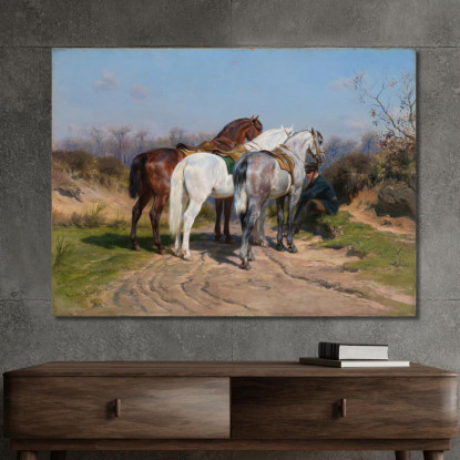 Caccia A Staffetta Rosa Bonheur rbn38 quadro stampato su tela