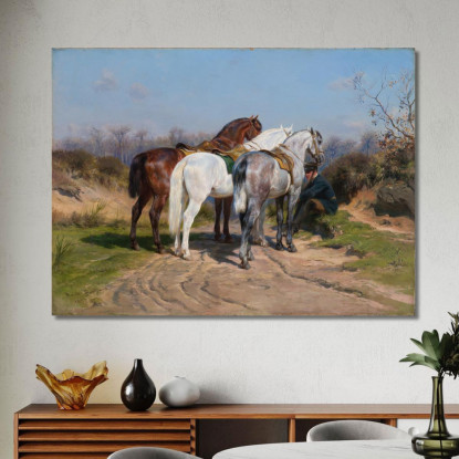 Caccia A Staffetta Rosa Bonheur rbn38 quadro stampato su tela