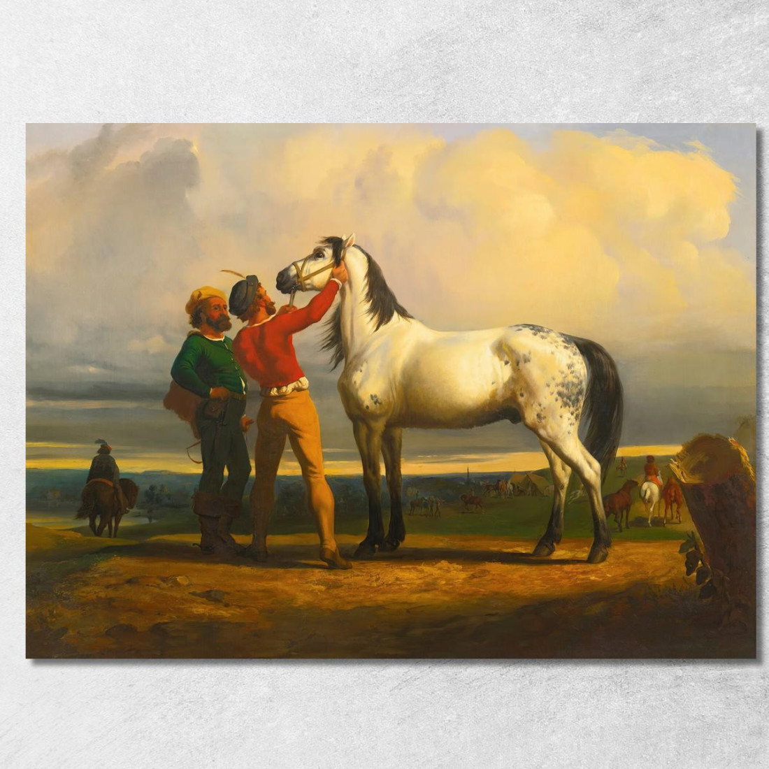 Il Cavallo Grigio Alla Fiera Dei Cavalli Rosa Bonheur rbn46 quadro stampato su tela