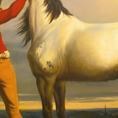 Il Cavallo Grigio Alla Fiera Dei Cavalli Rosa Bonheur rbn46 quadro stampato su tela
