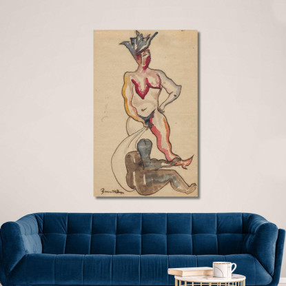 Composizione Figurativa Zygmunt Waliszewski zwl15 quadro stampato su tela