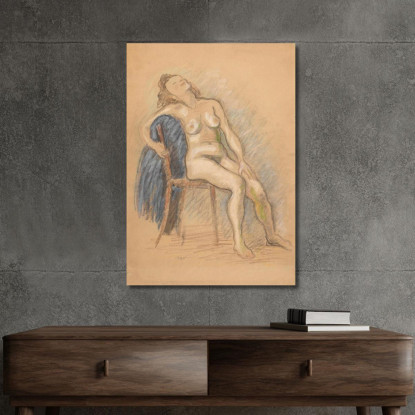 Nudo Seduto Su Una Sedia Zygmunt Waliszewski zwl31 quadro stampato su tela