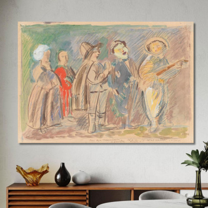 Ragazzi Che Cantano Zygmunt Waliszewski zwl43 quadro stampato su tela