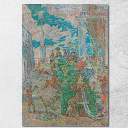 Il Banchetto Zygmunt Waliszewski zwl54 quadro stampato su tela