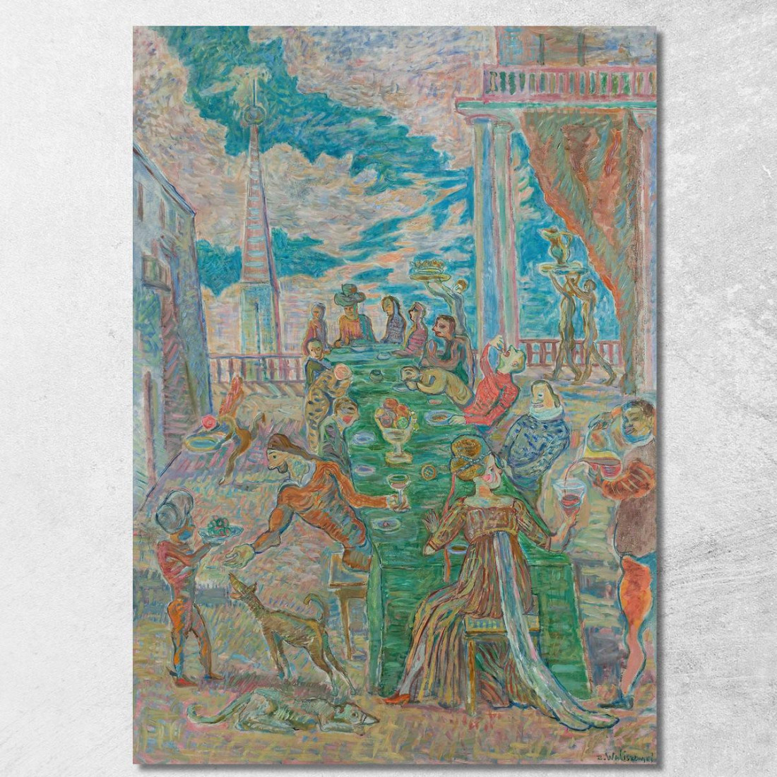Il Banchetto Zygmunt Waliszewski zwl54 quadro stampato su tela