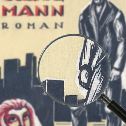Marie Pappenheim L'Uomo Grigio Romanzo Globus Verlag Vienna Variante 1 Karl Wiener kwn329 quadro stampato su tela