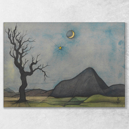 Luna E Venere Karl Wiener kwn341 quadro stampato su tela