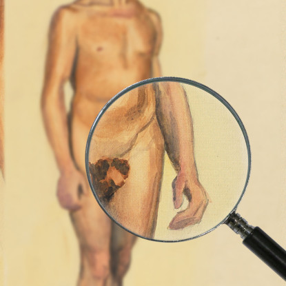 Atto Maschile Vi Karl Wiener kwn353 quadro stampato su tela