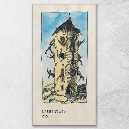 Torre Dello Sciocco Karl Wiener kwn370 quadro stampato su tela