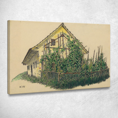 Casale Senza Titolo Con Giardino Antistante Karl Wiener kwn487 quadro stampato su tela