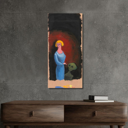 Donna Senza Titolo Con Morte Karl Wiener kwn511 quadro stampato su tela