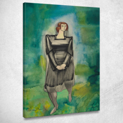 Figura Femminile Senza Titolo 8 Karl Wiener kwn523 quadro stampato su tela