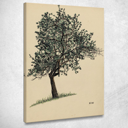 Albero A Foglie Decidue Senza Titolo Karl Wiener kwn556 quadro stampato su tela