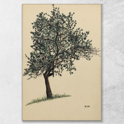 Albero A Foglie Decidue Senza Titolo Karl Wiener kwn556 quadro stampato su tela