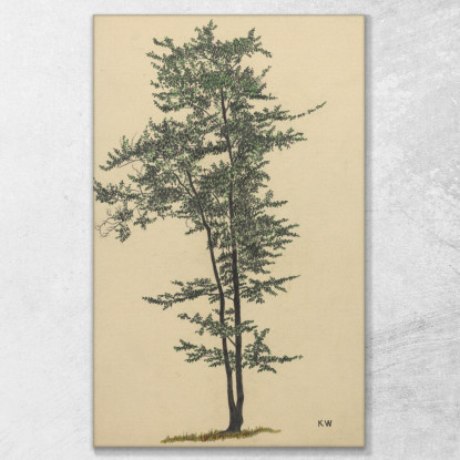 Albero Deciduo Senza Titolo 2 Karl Wiener kwn557 quadro stampato su tela
