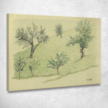 Alberi Decidui Senza Titolo Sulla Collina Karl Wiener kwn560 quadro stampato su tela