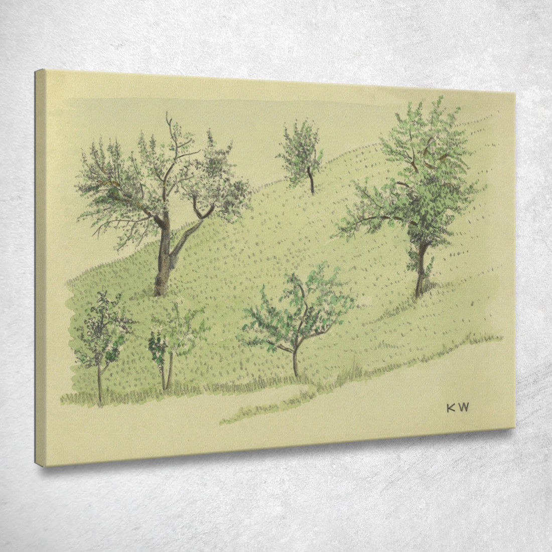 Alberi Decidui Senza Titolo Sulla Collina Karl Wiener kwn560 quadro stampato su tela