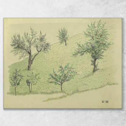 Alberi Decidui Senza Titolo Sulla Collina Karl Wiener kwn560 quadro stampato su tela