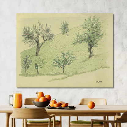 Alberi Decidui Senza Titolo Sulla Collina Karl Wiener kwn560 quadro stampato su tela